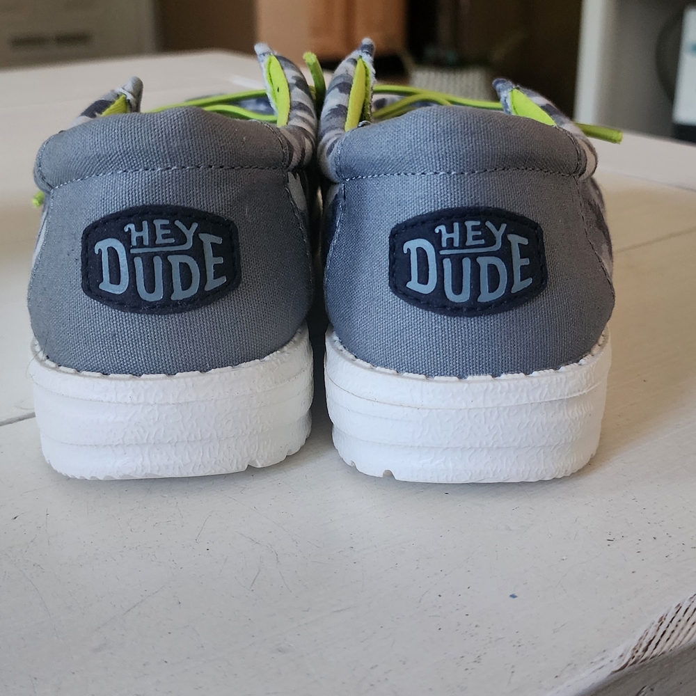 Hey Dude Gray and White Casual Sneakers
